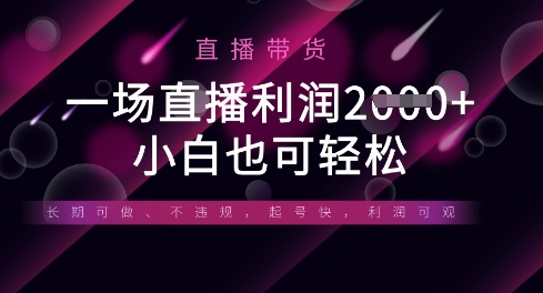 半无人直播带货,一场利润数张,适合所有平台玩法,小白也可轻松-轻创终点站